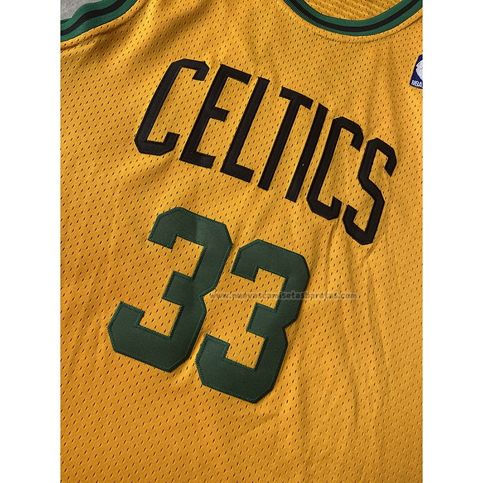 Camiseta Boston Celtics Larry Bird NO 33 Mitchell & Ness 1985-86 Amarillo